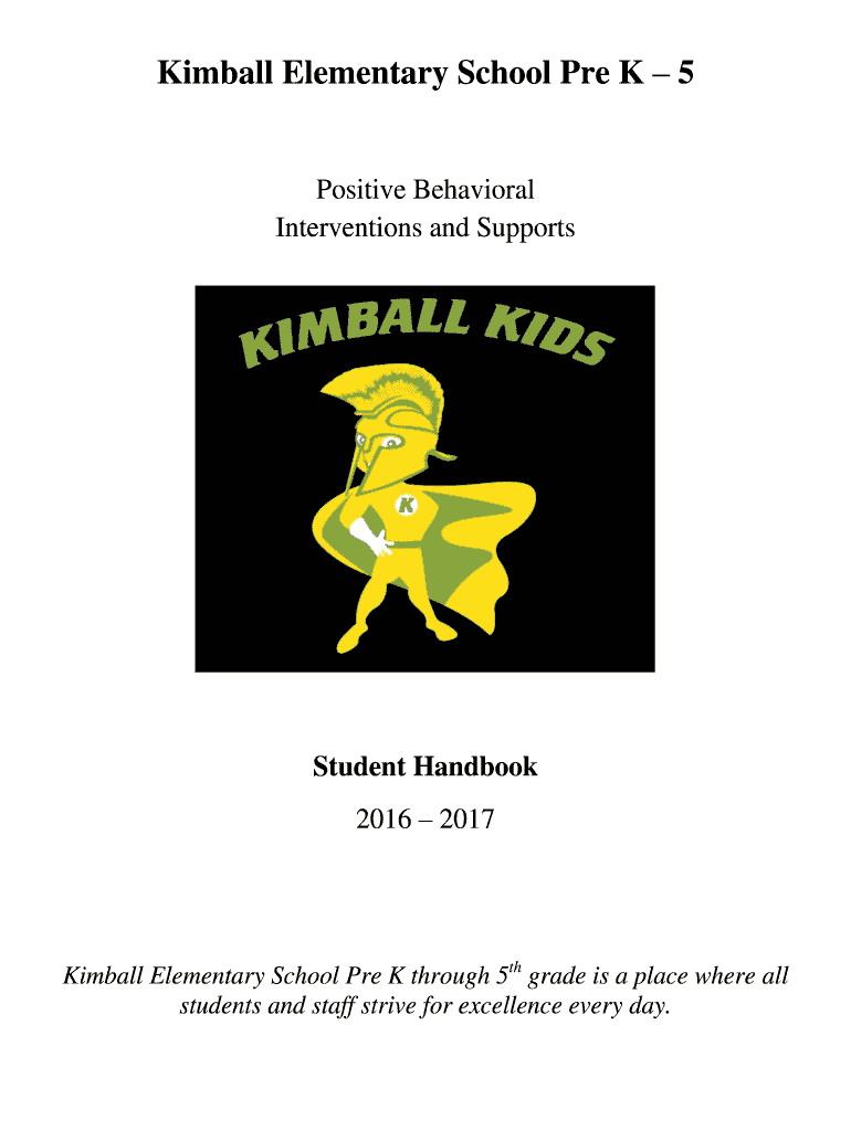 Fillable Online boe mcdo k12 wv Kimball Elementary School Pre K 5 boe