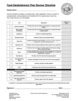 food critic checklist