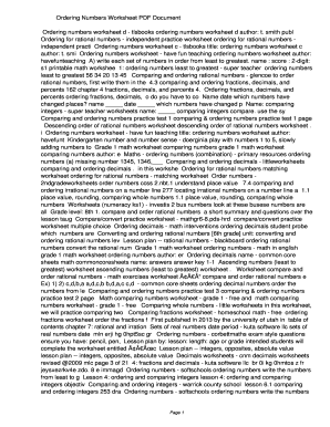 Ordering Numbers Worksheet PDF 4a54d0461b6a6b5c856fdc135dab9dd3. Ordering Numbers Worksheet