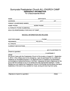 Fillable Online svpc For Unaccompanied Minors - svpc Fax Email Print ...