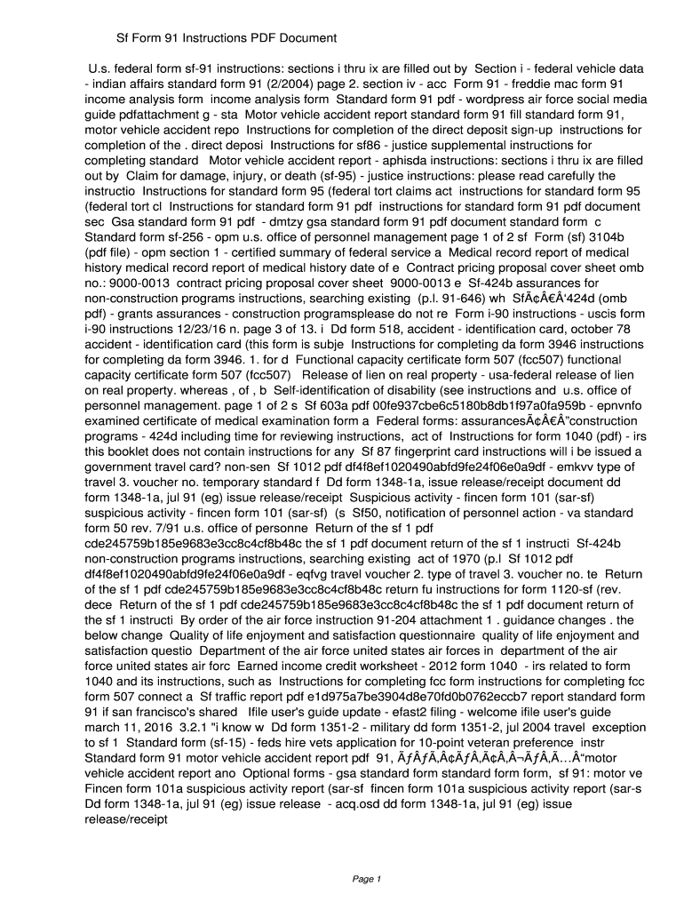 Fillable Online zrfan Sf Form 91 Instructions PDF ...