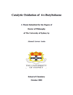 a thesis submitted for the degree of