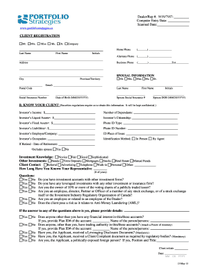 Client Registration Form