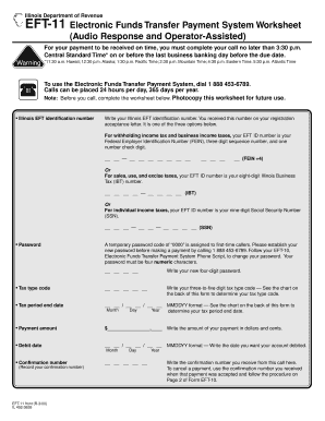 Who uses mountain time - illinois department of revenue eft 11