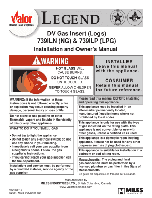 739IL Manual - Valor Fireplaces