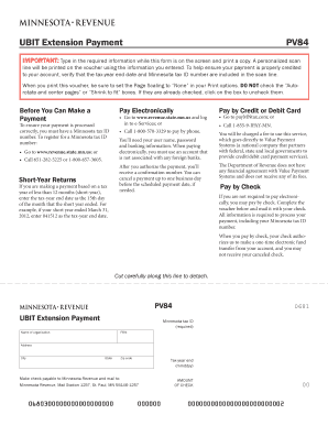 First demand letter for payment - UBIT Extension Payment