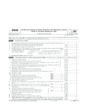 Fillable Online FORM 8846, PAGE 1 OF 2 Fax Email Print - pdfFiller