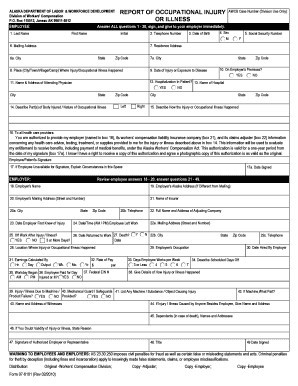 REPORT OF OCCUPATIONAL INJURY