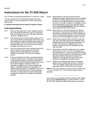 Tc62s - Fill Online, Printable, Fillable, Blank | pdfFiller