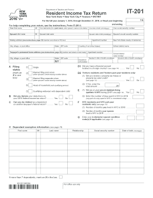 Income tax return sample - form it 201