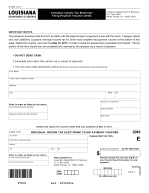 Individual Income Tax Electronic Filing Payment Voucher (2014)