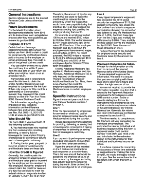 Letter from social security administration - 2016 Form 8846. Credit for Employer Social Security and Medicare Taxes Paid on Certain Employee Tips