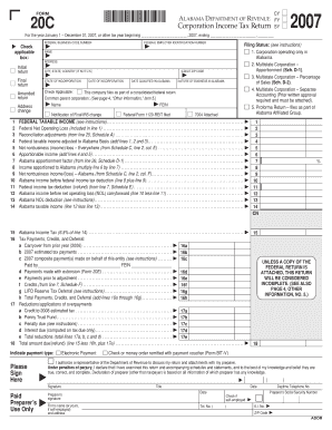 For the year January 1 December 31, 2007, or other tax year beginning , 2007, ending ,