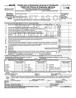 Where to mail 943x - 2016 Form 943-PR. Employer's Annual Tax Return for Agricultural Employees (Puerto Rican Version)