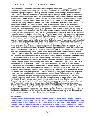 Example of timeline in research paper - Rubric For Research Paper And Middle School PDF 5583cd599743a0a2e064186517970d17. Rubric For Research Paper And Middle School - klptd