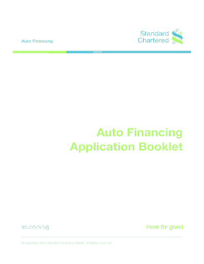 Important Information &amp; Auto Financing Application Form