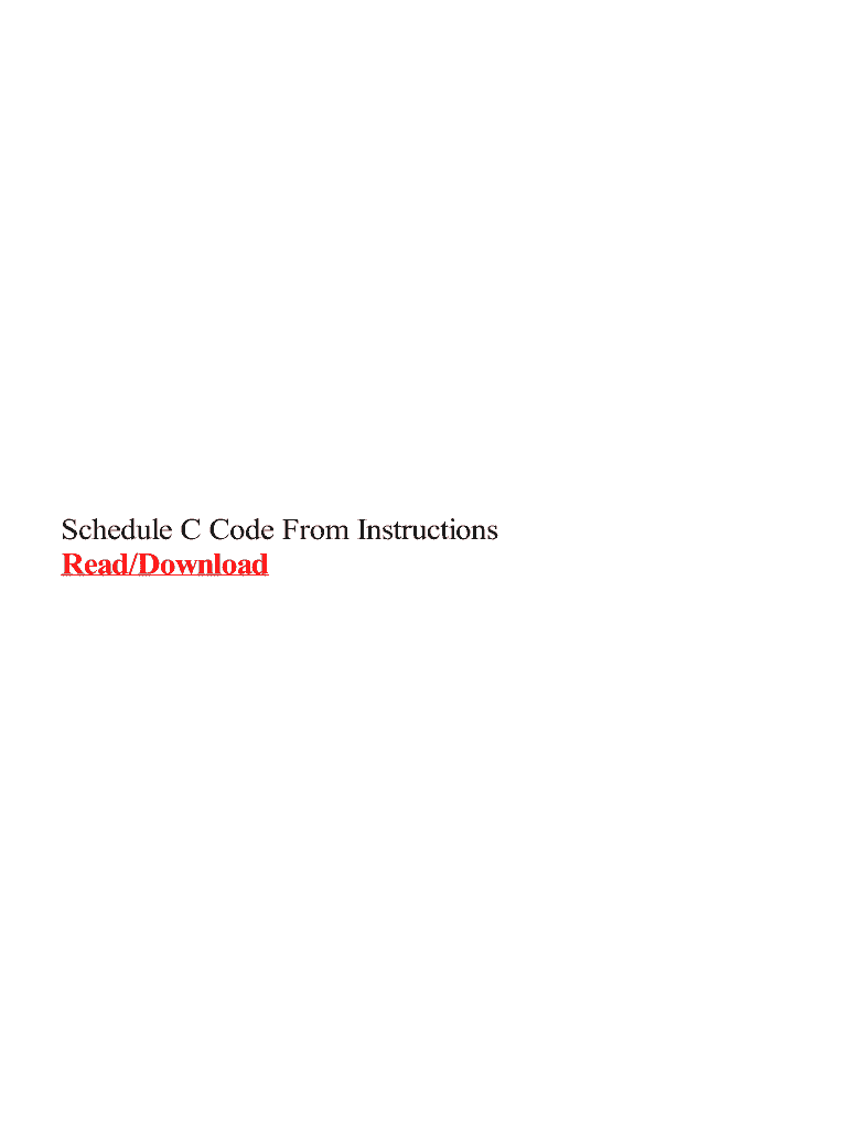 Fillable Online Schedule C Code From Instructions Fax Email Print ...