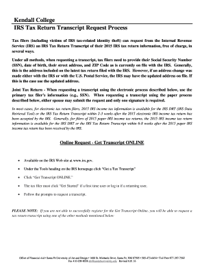 Tax filers (including victims of IRS tax-related identity theft) can request from the Internal Revenue - kendall