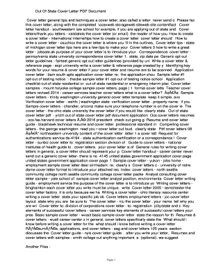 Cover letter for journal submission sample pdf - Out Of State Cover Letter PDF ce335082ba4d0466faad84a1bb8057d6. Out Of State Cover Letter