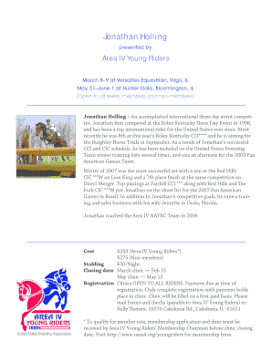 presented by Area IV Young Riders - Versailles Equestrian
