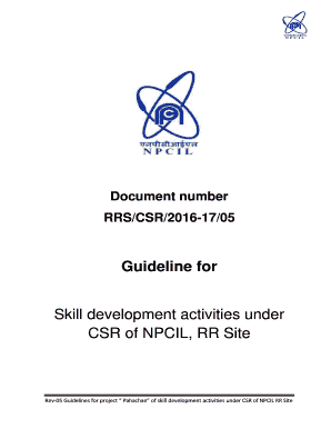 Guidelines for skill development activities under CSR of NPCIL, RR Site - npcil nic