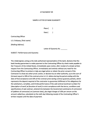 Bank guarantee request letter format in word - SAMPLE LETTER OF BANK GUARANTY - State - photos state