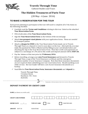 tour bill format