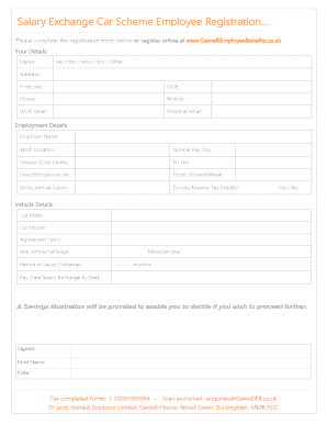 Salary Exchange Car Scheme Employee Registration - gemelliemployeebenefits co