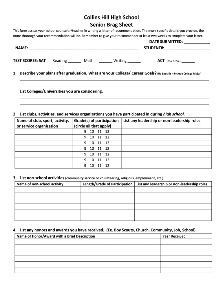 Brag Sheet Template Fill And Sign Printable Template Online US Legal Forms