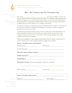 1011 FUSN YG permission form - First Unitarian Society in Newton - old fusn