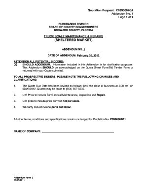 quotation request - Broward County! - broward