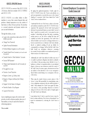 Application Form and Service Agreement - geccu.com