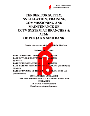 TENDER FOR SUPPLY, INSTALLATION, TRAINING