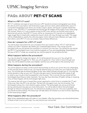 Fillable Online FAQs ABOUT PET-CT SCANS Fax Email Print - pdfFiller