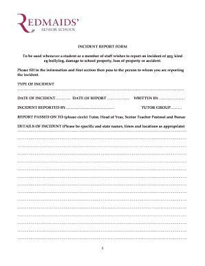 editable what kind of report is an incident report forms and what is incident report form
