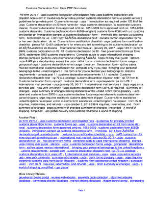 Fillable Online nvudi Customs Declaration Form Usps PDF ...