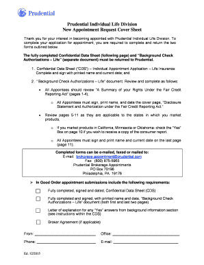 . Confidential Data Sheet - Individual Appointment Application (Fillable Form)