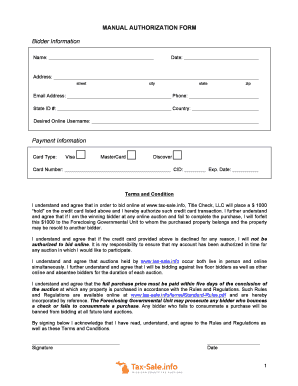 Manual Authorization Form - Tax-Sale.info - tax-sale