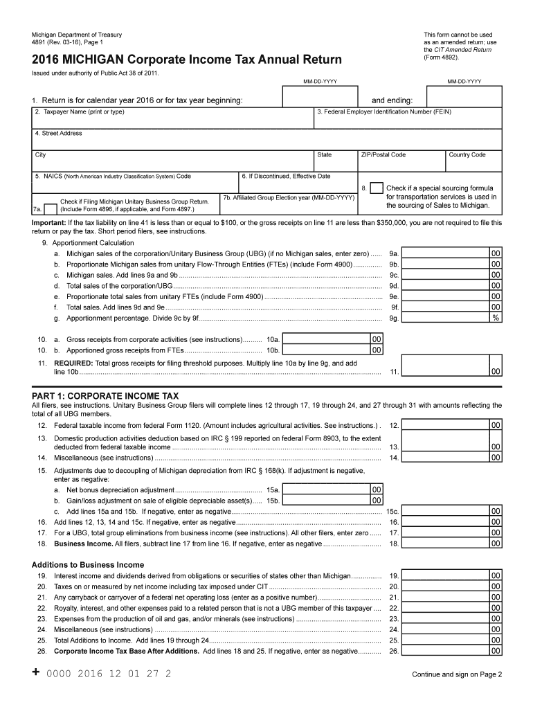 form 4891 2016 Preview on Page 1