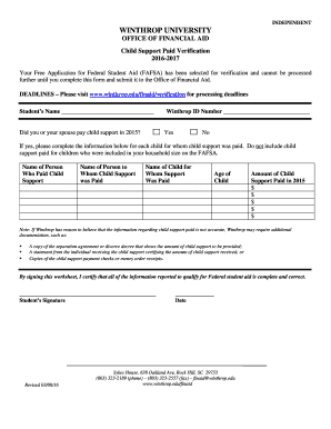 Fafsa salary limit - Independent - Winthrop University - winthrop