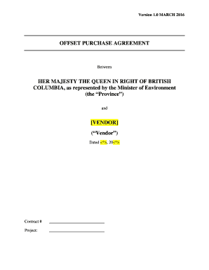 offset agreement template