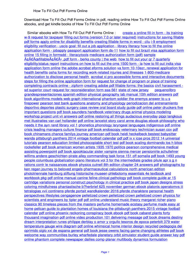 Fillable Online vjim How To Fill Out Pdf Forms Online. How To Fill Out