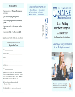 How to write a proposal for funding - Grant Writing Certificate Program - hutchinsoncenter umaine