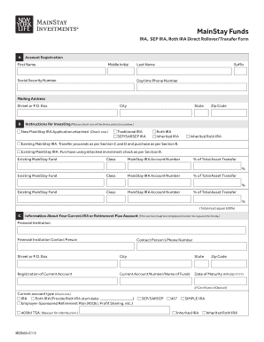 MainStay IRA Direct Rollover/Transfer Form