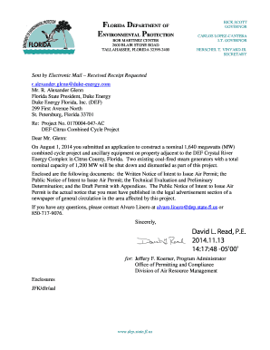 Written Notice of Intent to Issue Air Permit - Florida Department ...