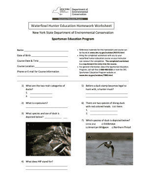 Hunter Education Homework Worksheet Answer Key - Fill Online, Printable,  Fillable, Blank | pdfFiller
