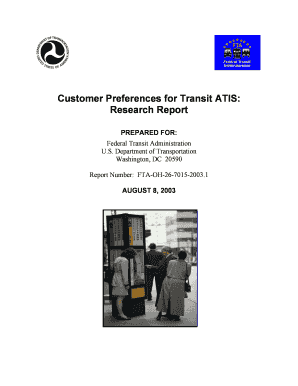 Customer Preferences for Transit ATIS: Research Report - ntl bts