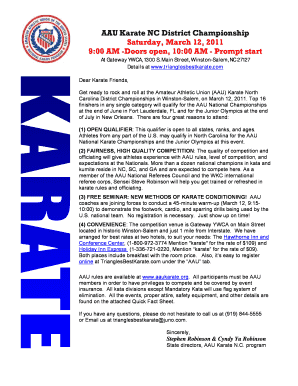 Cap letter for scholarship - AAU Karate NC District Championship registration.doc - image aausports