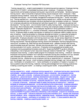Training request form template excel - Employee Training Form Template PDF b7aa3c8e793068eba95ad8b32ae03839. Employee Training Form Template