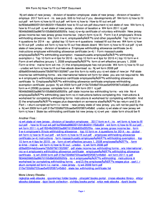 Fillable Online jhnzd W4 Form Nj How To Fill Out PDF ...